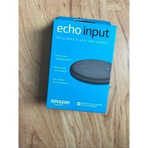 Echo Input Amazon Voice Control Speakers Bring Alexa To Your Speaker- Black NEW